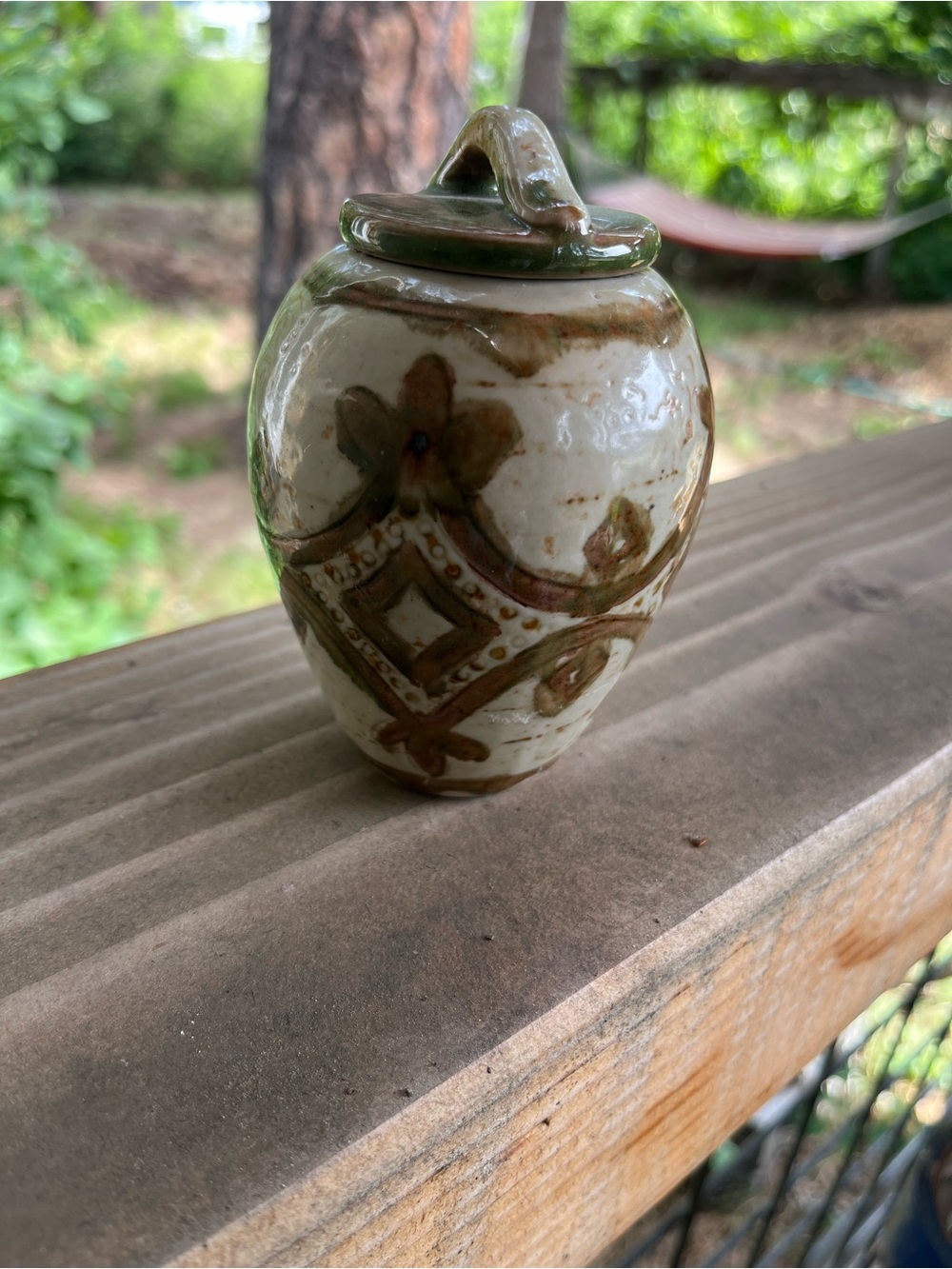 Vintage PB China Small Lidded Jar 5” Lovely!
